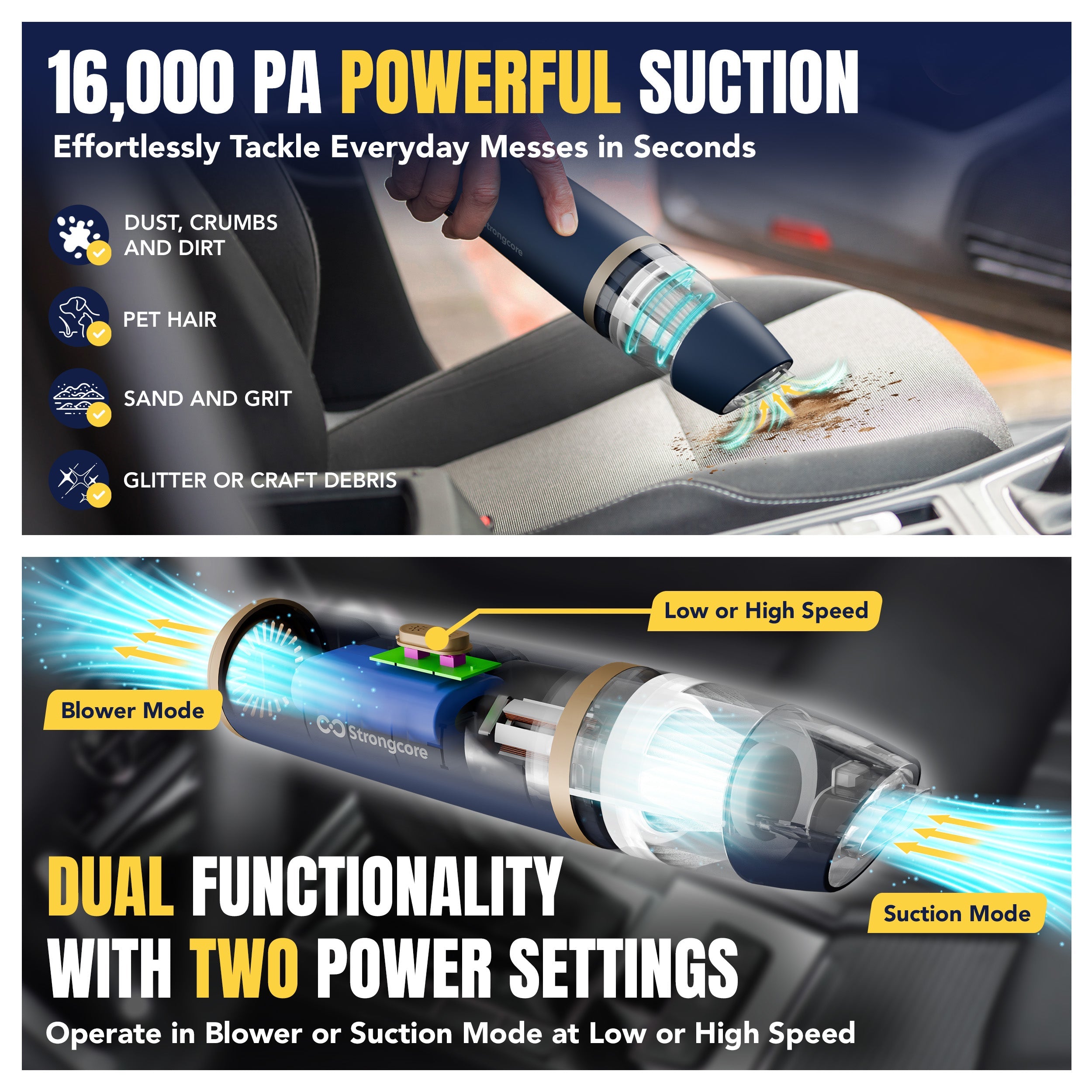 Strongcore GO Handheld Mini Vacuum Cleaner