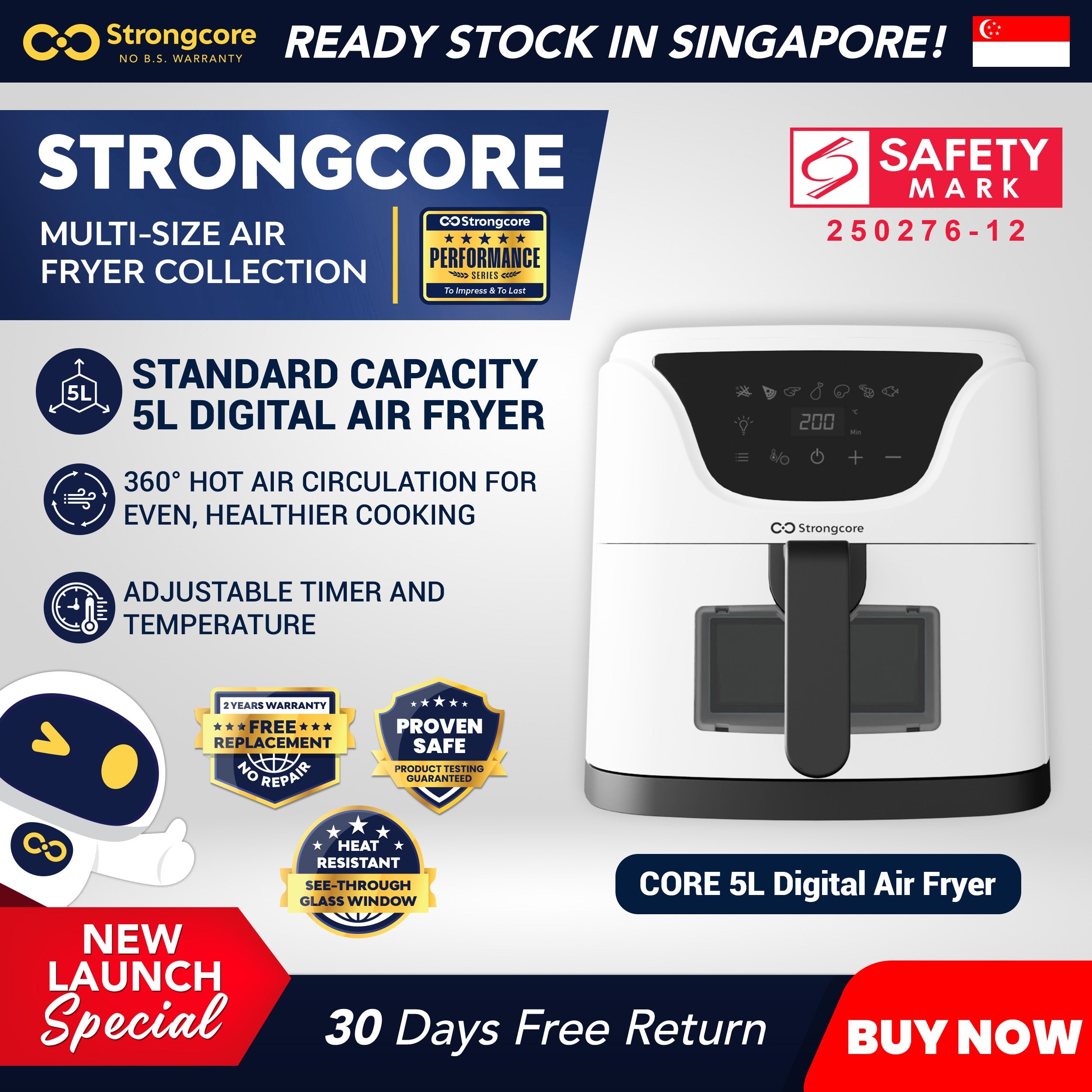 Strongcore CORE 5L Digital Air Fryer
