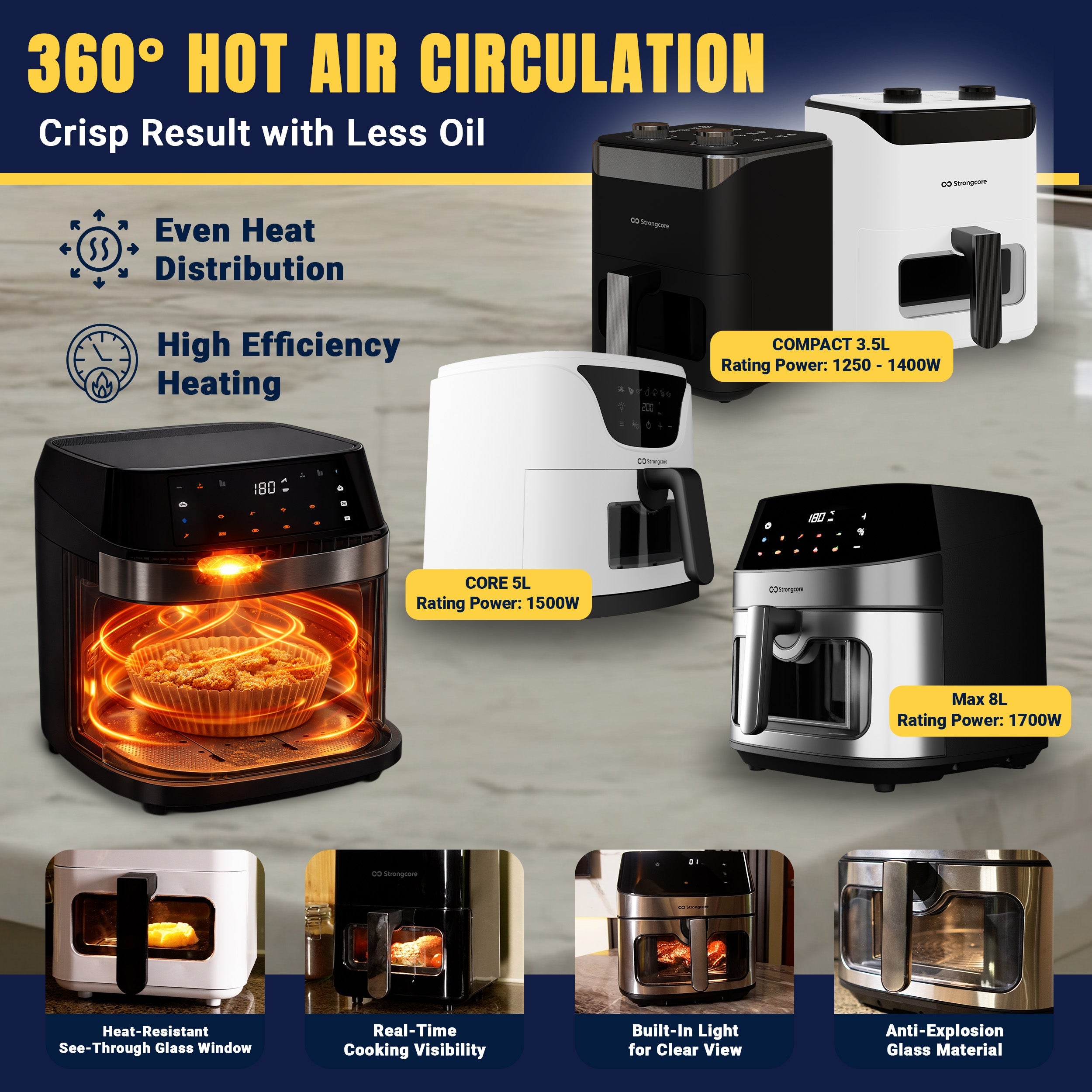 Strongcore CORE 5L Digital Air Fryer