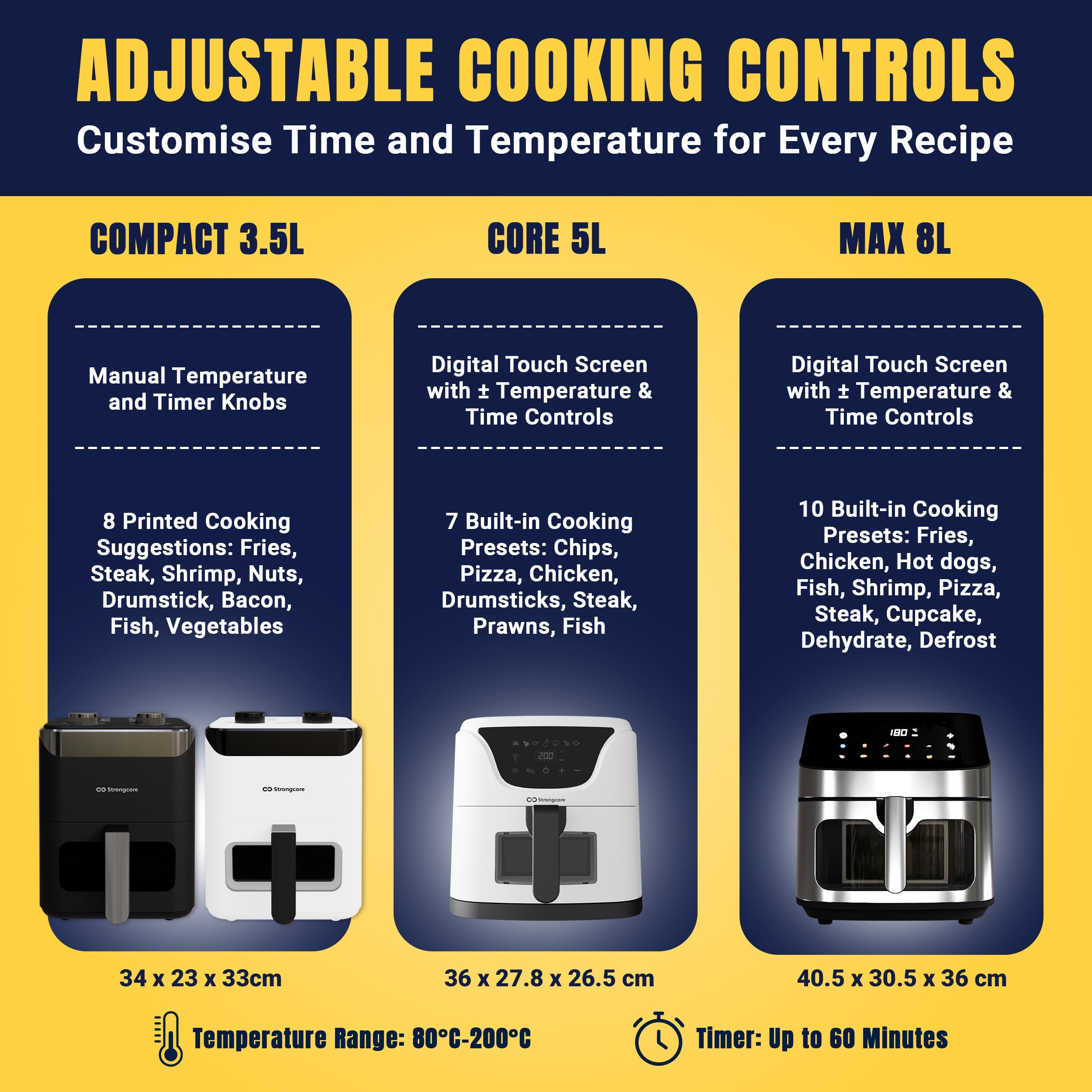 Strongcore MAX 8L Digital Air Fryer