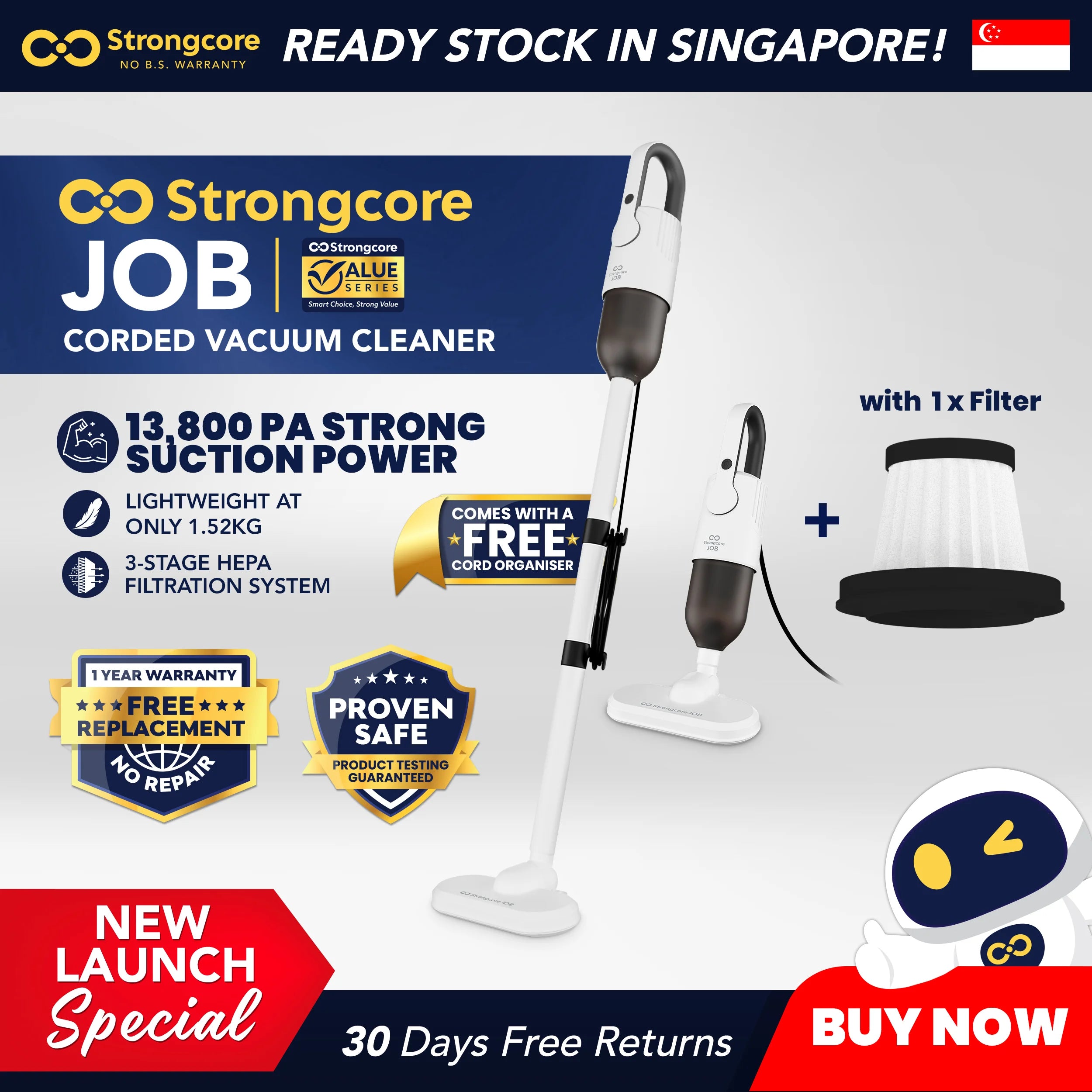 Strongcore JOB Corded Vacuum Cleaner