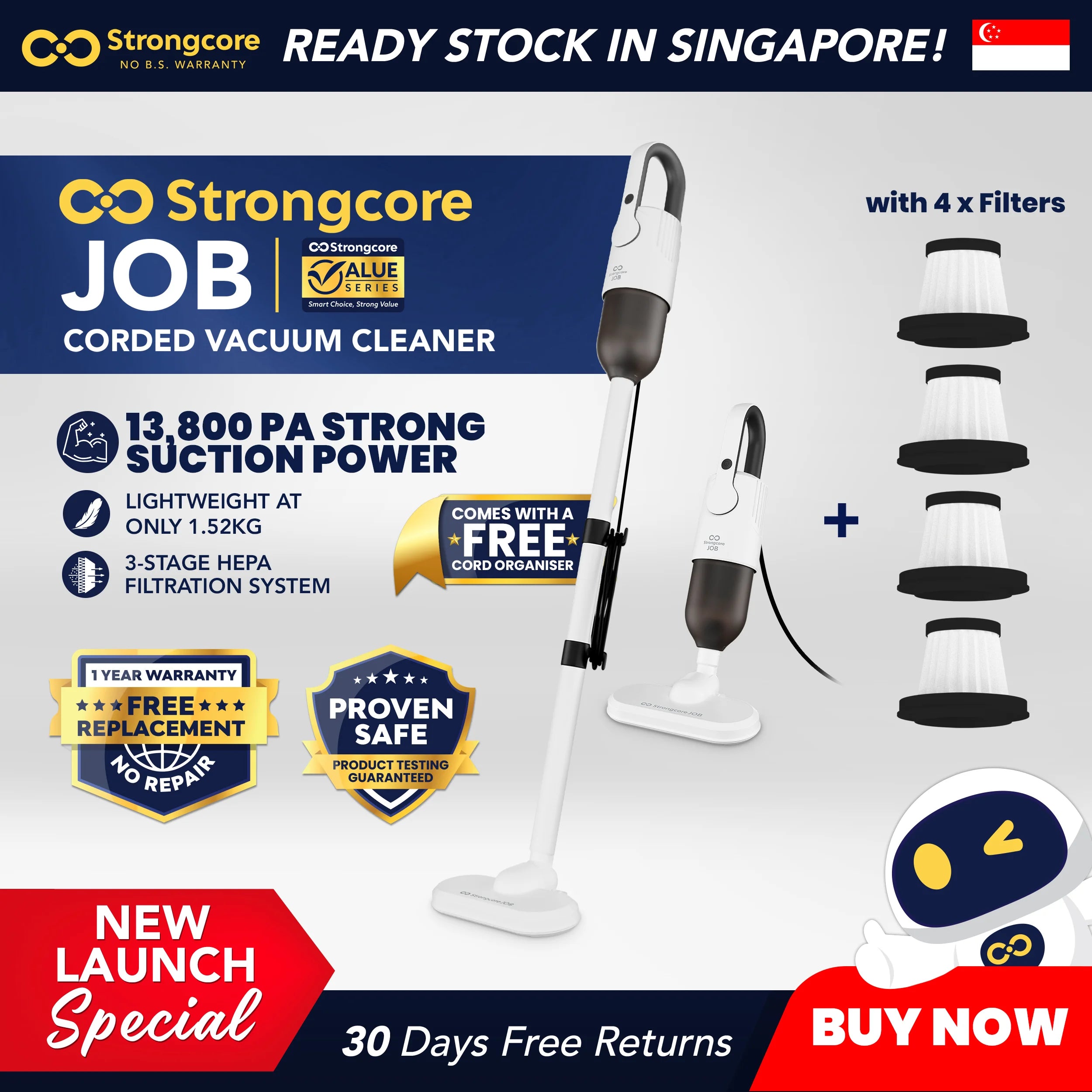 Strongcore JOB Corded Vacuum Cleaner