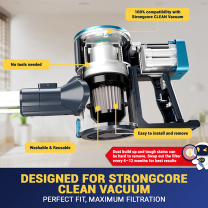 Strongcore CLEAN Vacuum Pack of 3 Replacement HEPA Filter