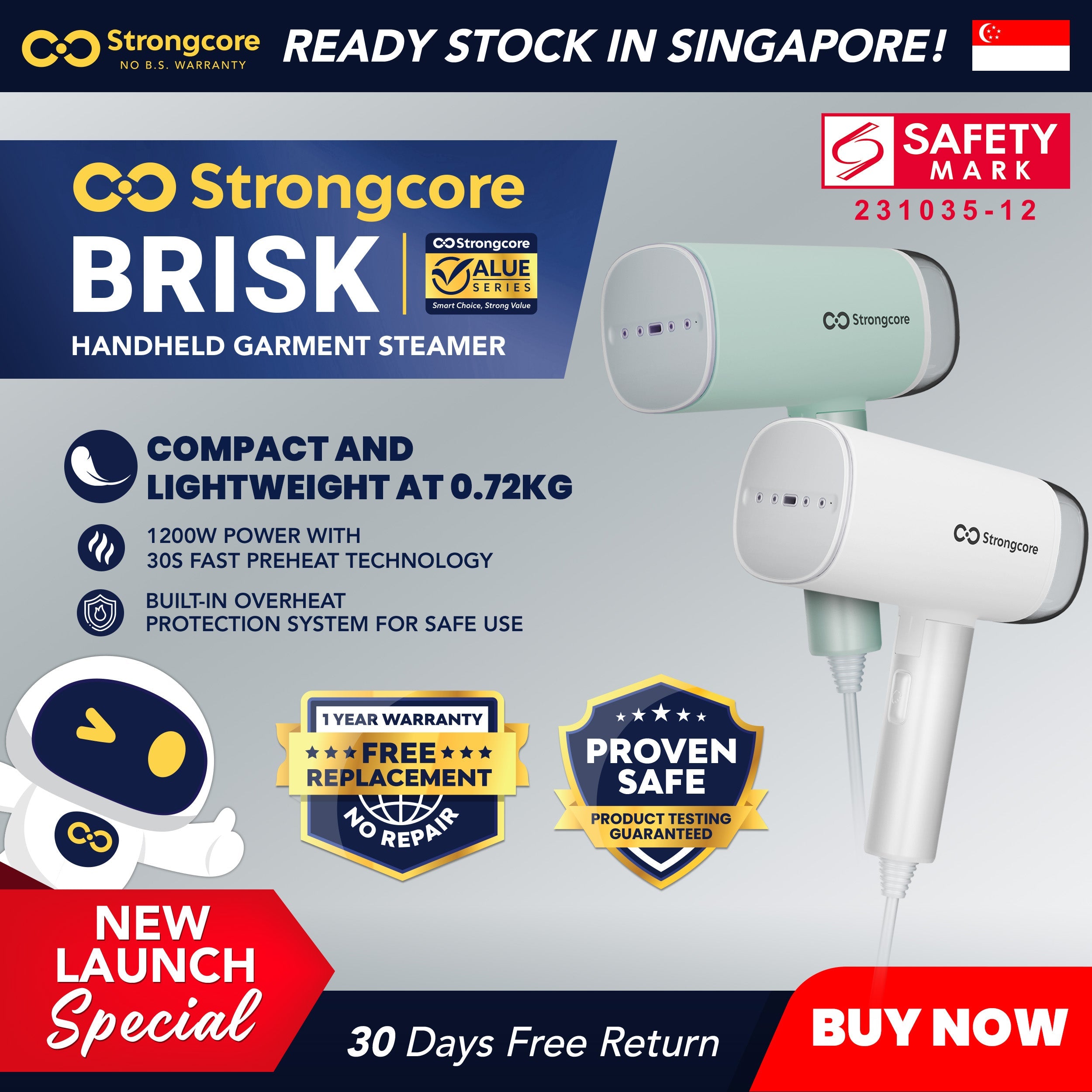 BRISK - Handheld Garment Steamer