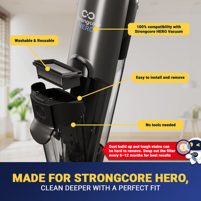Strongcore HERO Vacuum Pack of 3 Replacement HEPA Filter
