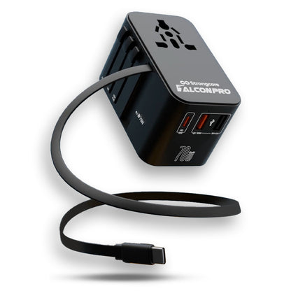 Strongcore FALCONPRO 70W GaN Universal Travel Adapter - PPS Fast Charging