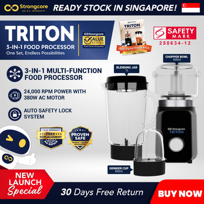 Strongcore TRITON 3-in-1 Food Processor