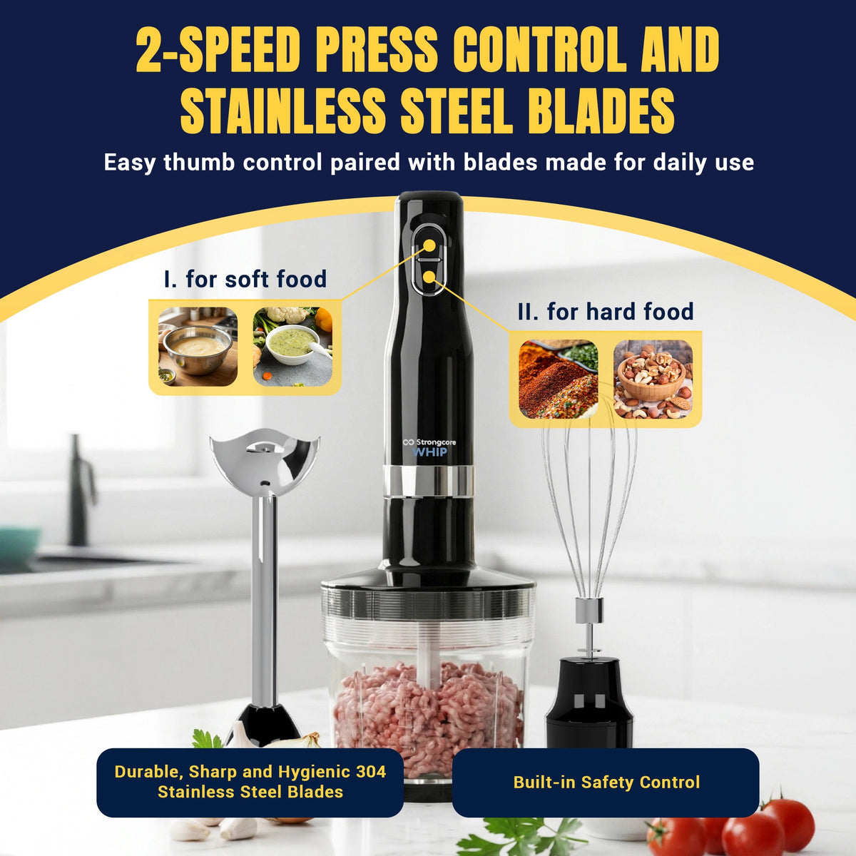 Strongcore WHIP 3-in-1 Hand Blender