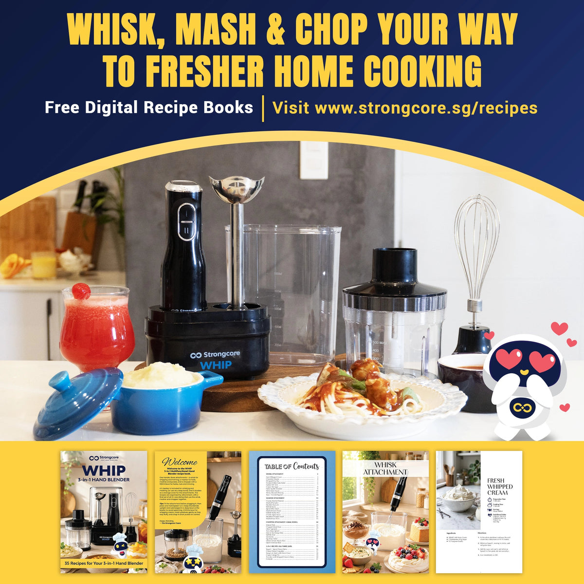 Strongcore WHIP 3-in-1 Hand Blender
