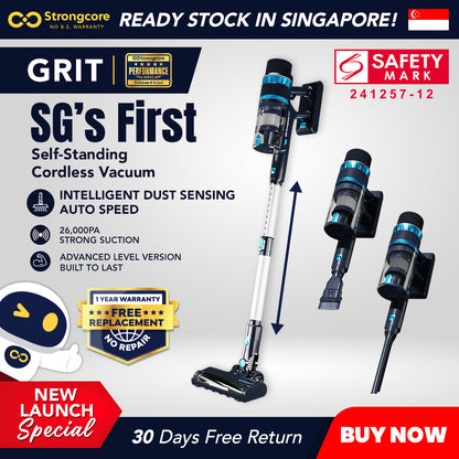 GRIT Cordless Vacuum Cleaner with Auto Dust-Sensing Mode