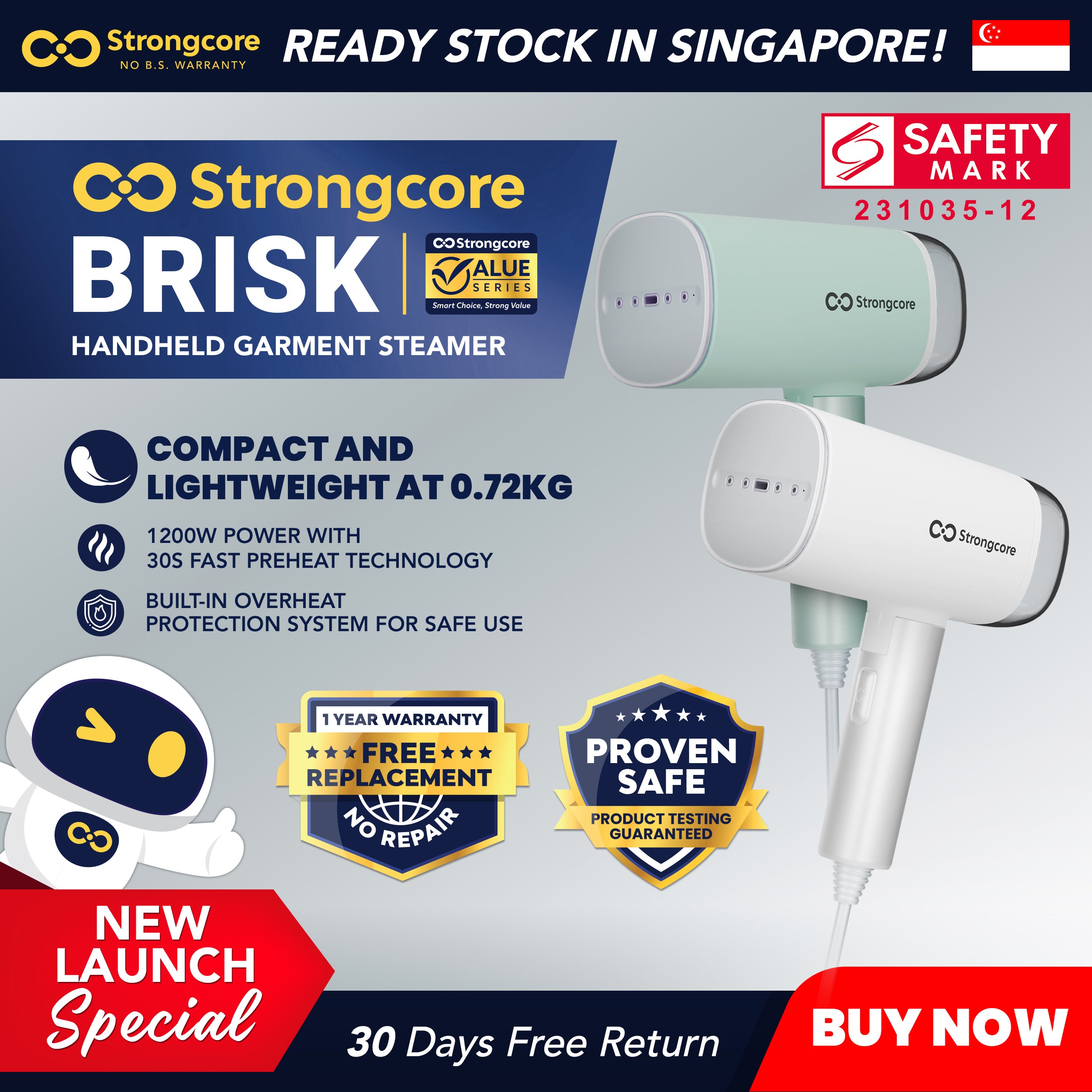 BRISK - Handheld Garment Steamer