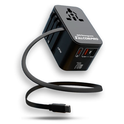 FalconPro 70W GaN Universal Travel Adapter - PPS Fast Charging