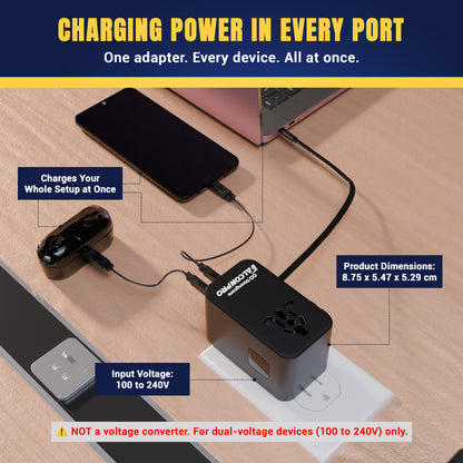FalconPro 70W GaN Universal Travel Adapter - PPS Fast Charging